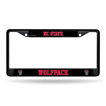 North Carolina State Wolfpack  Black Chrome Frame with Decal Inserts 12
