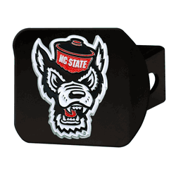 North Carolina State Wolfpack Black Metal Hitch Cover - 3D Color Emblem