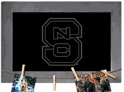 North Carolina State Wolfpack Blank Chalkboard with frame & clothespins 11x19 Sign