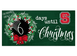 North Carolina State Wolfpack Chalk Christmas Countdown 6x12 Sign