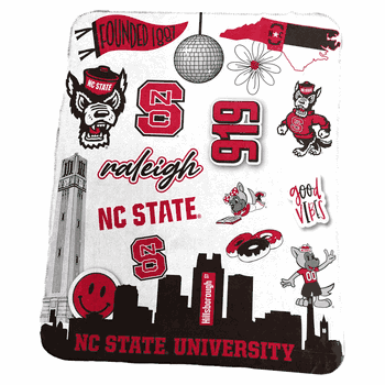 North Carolina State Wolfpack Classic Native Fleece Throw