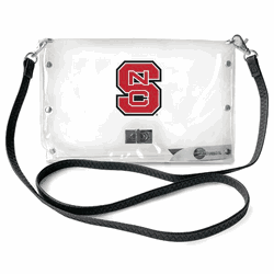 North Carolina State Wolfpack Clear Envelope Purse STRAP