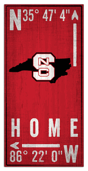 North Carolina State Wolfpack Coordinate 6x12 Sign
