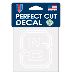 North Carolina State Wolfpack Decal 4x4 Perfect Cut White