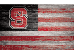 North Carolina State Wolfpack Distressed Flag 11x19