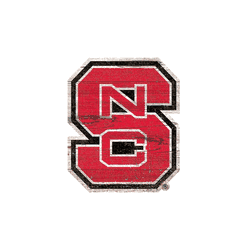 North Carolina State Wolfpack Distressed Logo Cutout Sign