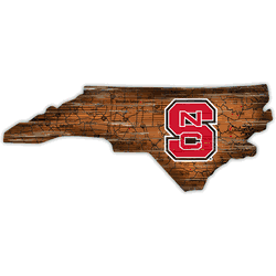 North Carolina State Wolfpack Distressed State with Logo