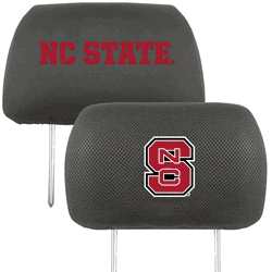North Carolina State Wolfpack Embroidered Head Rest Cover Set - 2 Pieces
