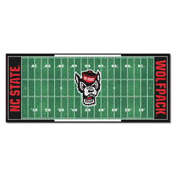 North Carolina State Wolfpack Field Runner Mat - 30in. x 72in., NCS Logo
