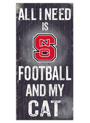 North Carolina State Wolfpack Football and My Cat 6x12 Sign