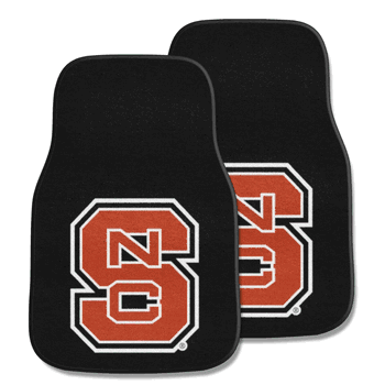 North Carolina State Wolfpack Front Carpet Car Mat Set - 2 Pieces, NSC Logo