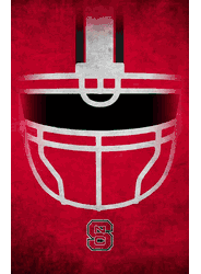 North Carolina State Wolfpack Ghost Helmet 17x26