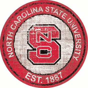 North Carolina State Wolfpack Heritage Logo Round Sign