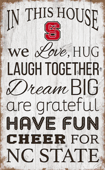 North Carolina State Wolfpack In This House 11x19 Sign