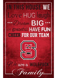 North Carolina State Wolfpack In This House 17x26