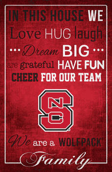 North Carolina State Wolfpack In This House 17x26
