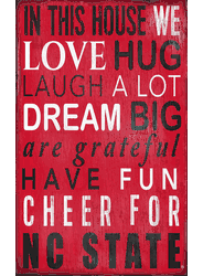 North Carolina State Wolfpack In This House Sign