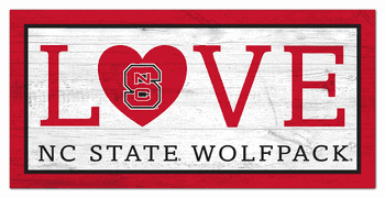 North Carolina State Wolfpack Love 6x12 Sign
