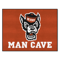North Carolina State Wolfpack Man Cave All-Star Rug - 34 in. x 42.5 in., Wolf Logo