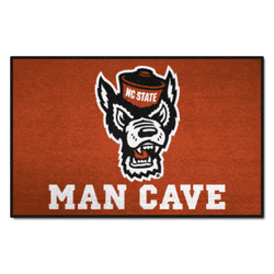 North Carolina State Wolfpack Man Cave Starter Mat Accent Rug - 19in. x 30in., Wolf Logo