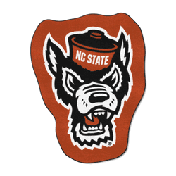 North Carolina State Wolfpack Mascot Rug, Wolf Logo