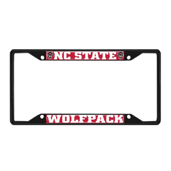 North Carolina State Wolfpack Metal License Plate Frame Black Finish