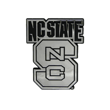North Carolina State Wolfpack Molded Chrome Plastic Emblem