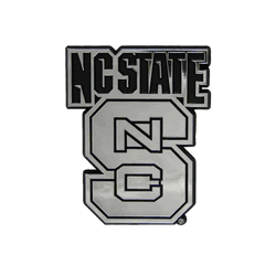 North Carolina State Wolfpack Molded Chrome Plastic Emblem