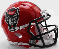 North Carolina State Wolfpack NCAA Mini Speed Football Helmet 2018 Red Tuffy