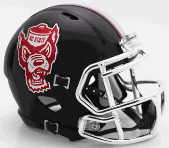 North Carolina State Wolfpack NCAA Mini Speed Football Helmet Black Howl