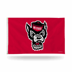 North Carolina State Wolfpack Banner Flag - Wolf Head Design