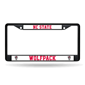 North Carolina State Wolfpack Primary Black Chrome Frame with Plastic Inserts 12