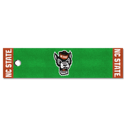 North Carolina State Wolfpack Putting Green Mat - 1.5ft. x 6ft., Wolf Logo