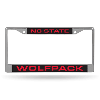 North Carolina State Wolfpack Red Laser Chrome Frame