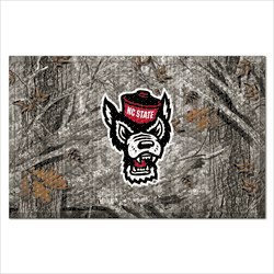 North Carolina State Wolfpack Rubber Scraper Door Mat Camo, Wolfie Logo