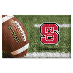 North Carolina State Wolfpack Rubber Scraper Door Mat, NCS Logo