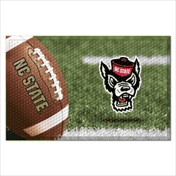 North Carolina State Wolfpack Rubber Scraper Door Mat, Wolfie Logo