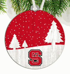 North Carolina State Wolfpack Snow Scene Ornament