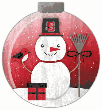 North Carolina State Wolfpack Snowglobe 12in Wall Art