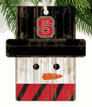 North Carolina State Wolfpack Snowman Ornament