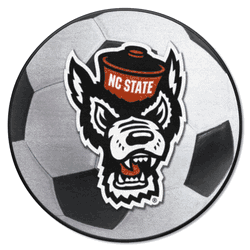 North Carolina State Wolfpack Soccer Ball Rug - 27in. Diameter, Wolf Logo