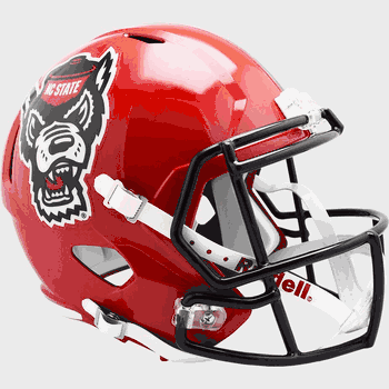 North Carolina State Wolfpack Speed Replica Full Size Football Helmet 2018 Red Tuffy
