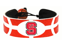 North Carolina State Wolfpack Team Color Basketball Bracelet