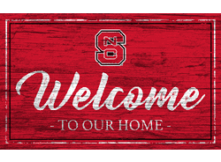 North Carolina State Wolfpack Team Color Welcome 11x19 Sign