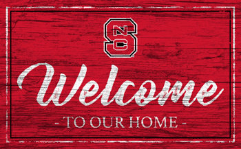 North Carolina State Wolfpack Team Color Welcome 11x19 Sign