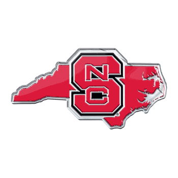 North Carolina State Wolfpack Team State Aluminum Embossed Emblem