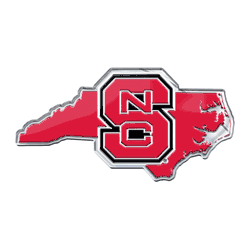 North Carolina State Wolfpack Team State Aluminum Embossed Emblem