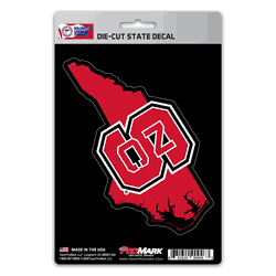 North Carolina State Wolfpack Team State Shape Decal Sticker