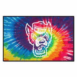 North Carolina State Wolfpack Tie Dye Starter Mat Accent Rug - 19in. x 30in.