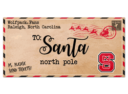 North Carolina State Wolfpack To Santa 6x12 Sign